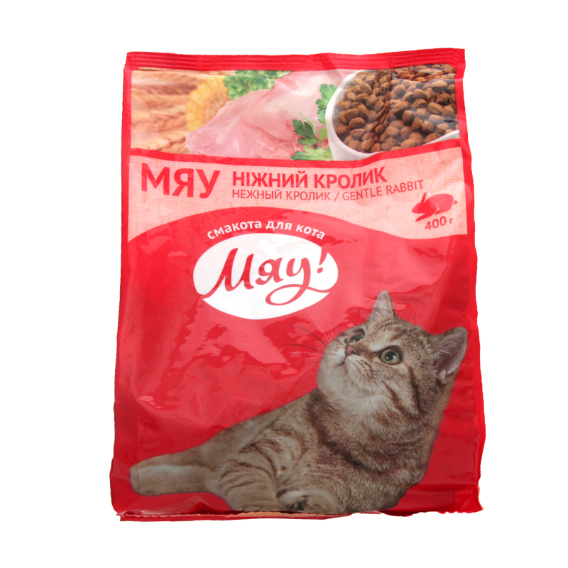 Кошачий мяу. Корм для кошек мяу. Кролик мяу. Корм Miau Miau. Корм сухой мяу! Кролик 400 гр.